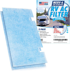 2 Count RV AC Filter Replacement MERV 6 Rated – Compatible with Dometic Duo Ther