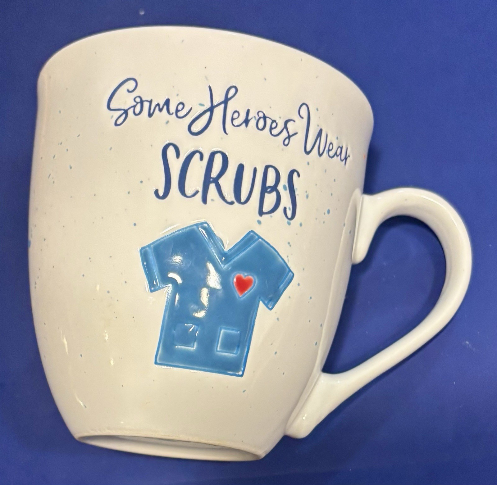 Large Some Heroes Wear Scrubs Coffee Tea Mug Gift For Care Taker Nurse RN NICE! gallery
