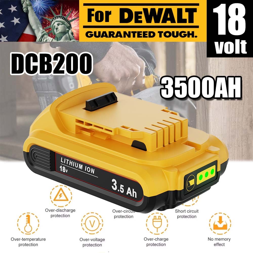 1-4PACK 3.5AH For DeWalt 18V / 20V Max Lithium-Ion Battery Lots DCB206 DCB200 US gallery