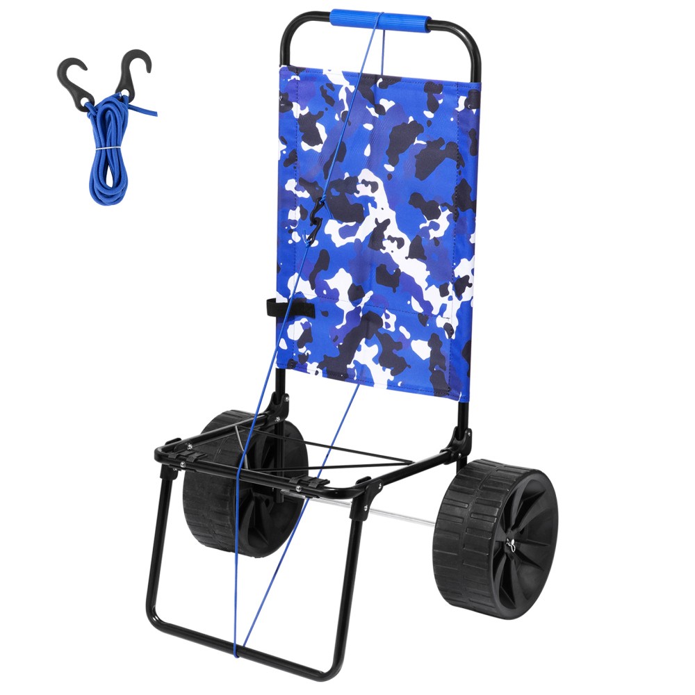Heavy Duty Collapsible Beach Wagon Cart w/ 10 Inch Big Wheels 69lb gallery