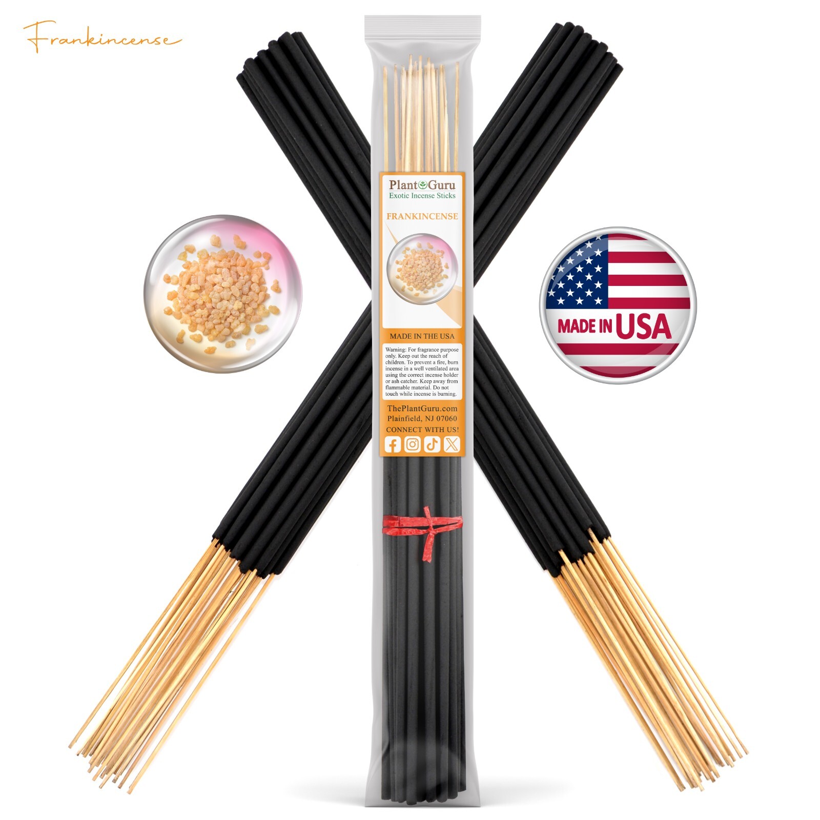 FRANKINCENSE Incense Sticks 19" Jumbo Extra Large Bulk Handmade Hand Dipped gallery