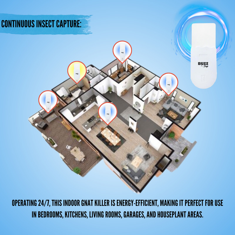 Flying Insect Trap, Indoor Fly Trap, Fruit Fly Traps, (2 Device + 16 REFILLS) gallery
