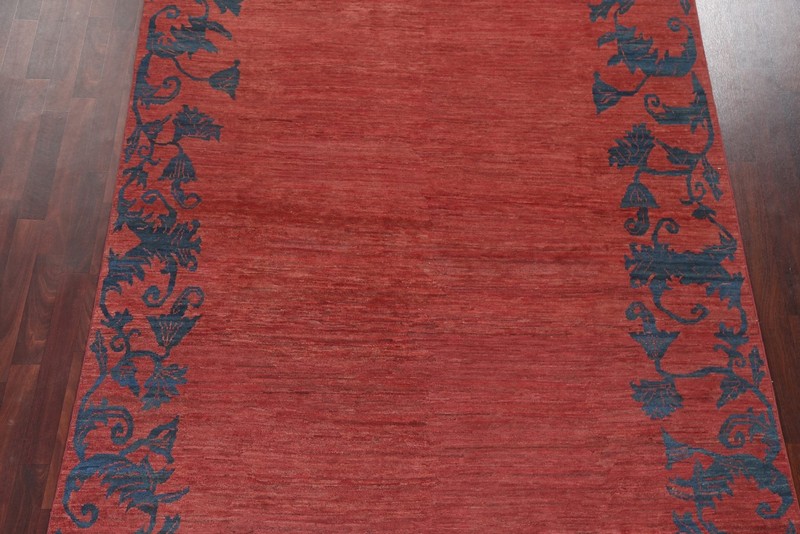 Bordered Gabbeh Kashkoli Hand-knotted Oriental Area Rug 7'x10' Wool Red Carpet gallery