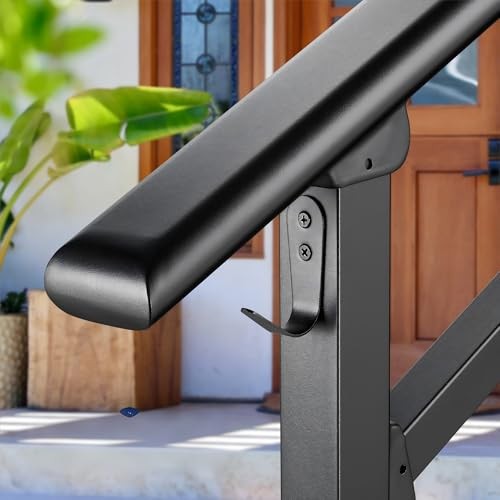 New Version Handrails for Outdoor Steps，2-3 Steps Wrought Iron Stair gallery