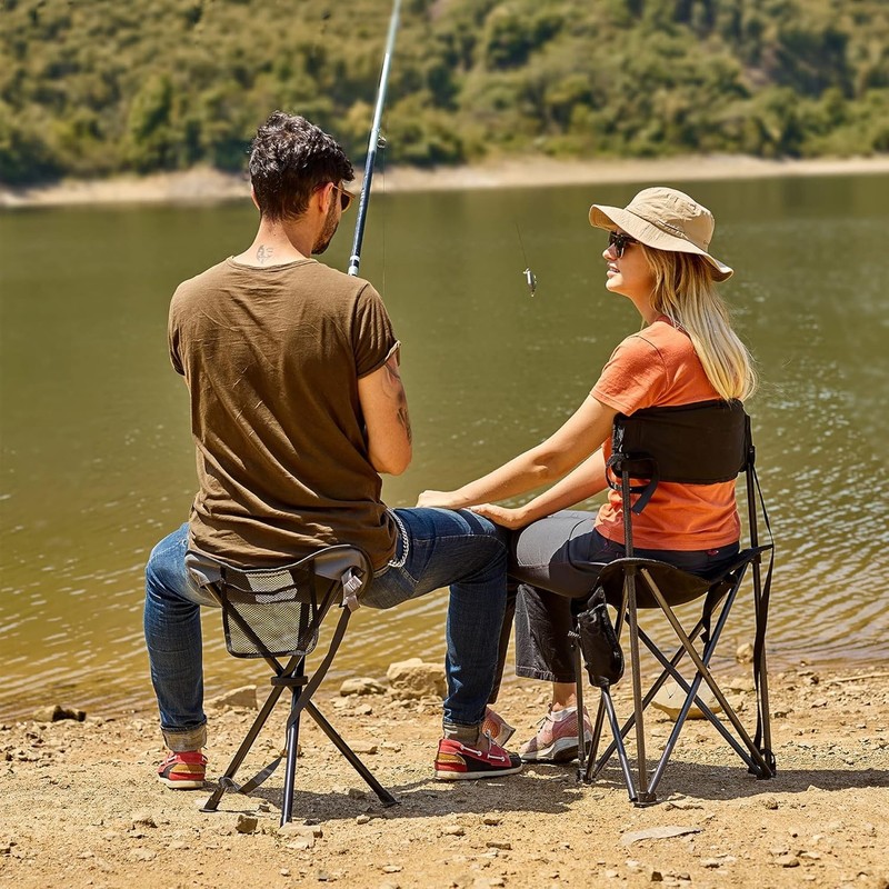 Portable Tall Folding Tripod Stool for Camping & Outdoor Adventures - 225 lbs gallery