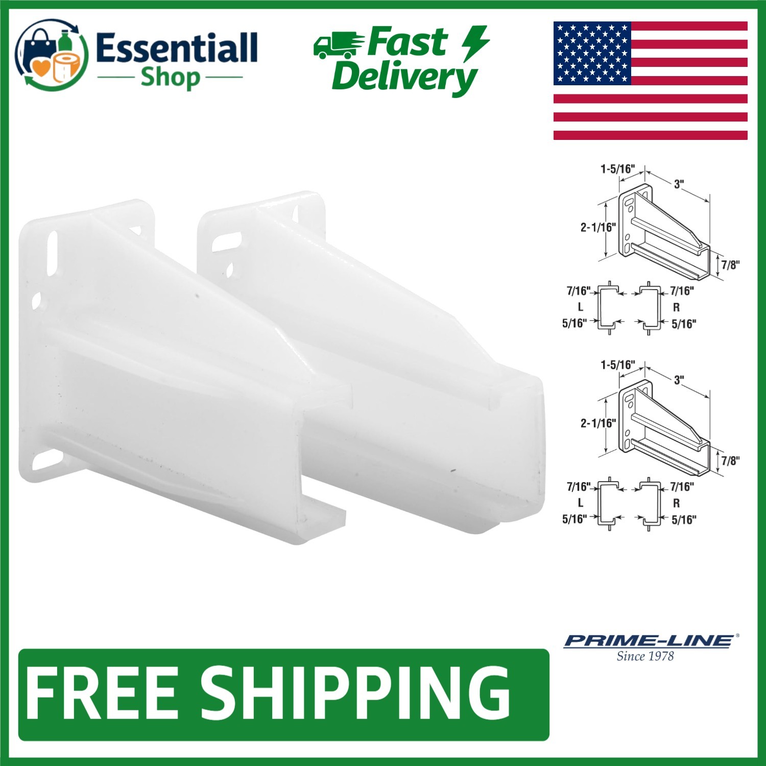 White Plastic Drawer Track Back Plates for Side-Mounted Glides, Easy Install gallery