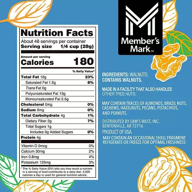 6-pack Member's Mark Natural Shelled Walnuts (3 lbs.) gallery