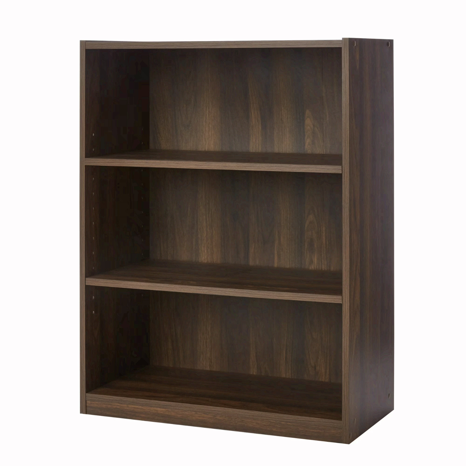 3 Shelf Wood Bookcase Wide Storage Display Bookshelf Adjustable Shelving Canyon gallery