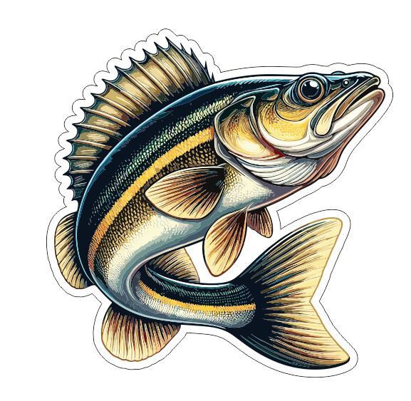 Walleye Fish Sticker A23 gallery