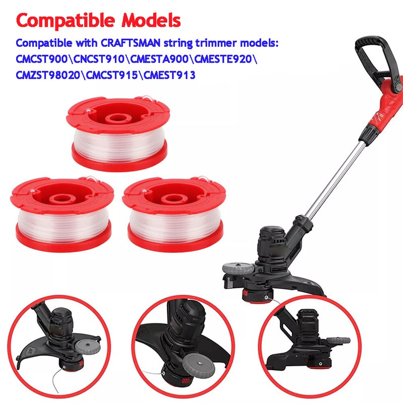 6x String Trimmer Line 0.065" 30ft For Craftsman suitable for CMCST900,CMESTA900 gallery