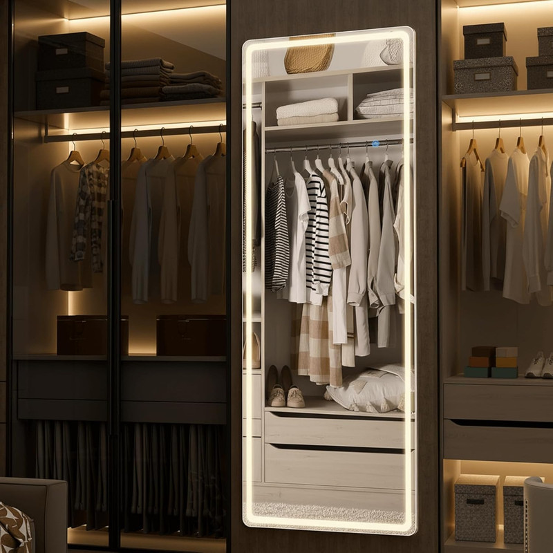 71" LED Full Length Mirror with Dimming & 3 Color Lighting - Floor & Wall Mount gallery