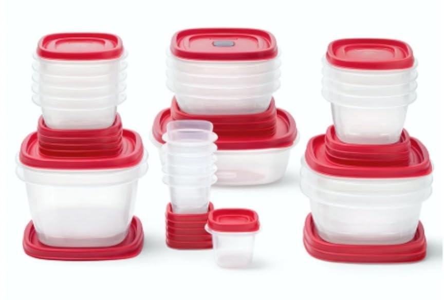 Rubbermaid 50-Piece EasyFind Lids Vented Food Storage Set BPA-Free Microwave ... gallery