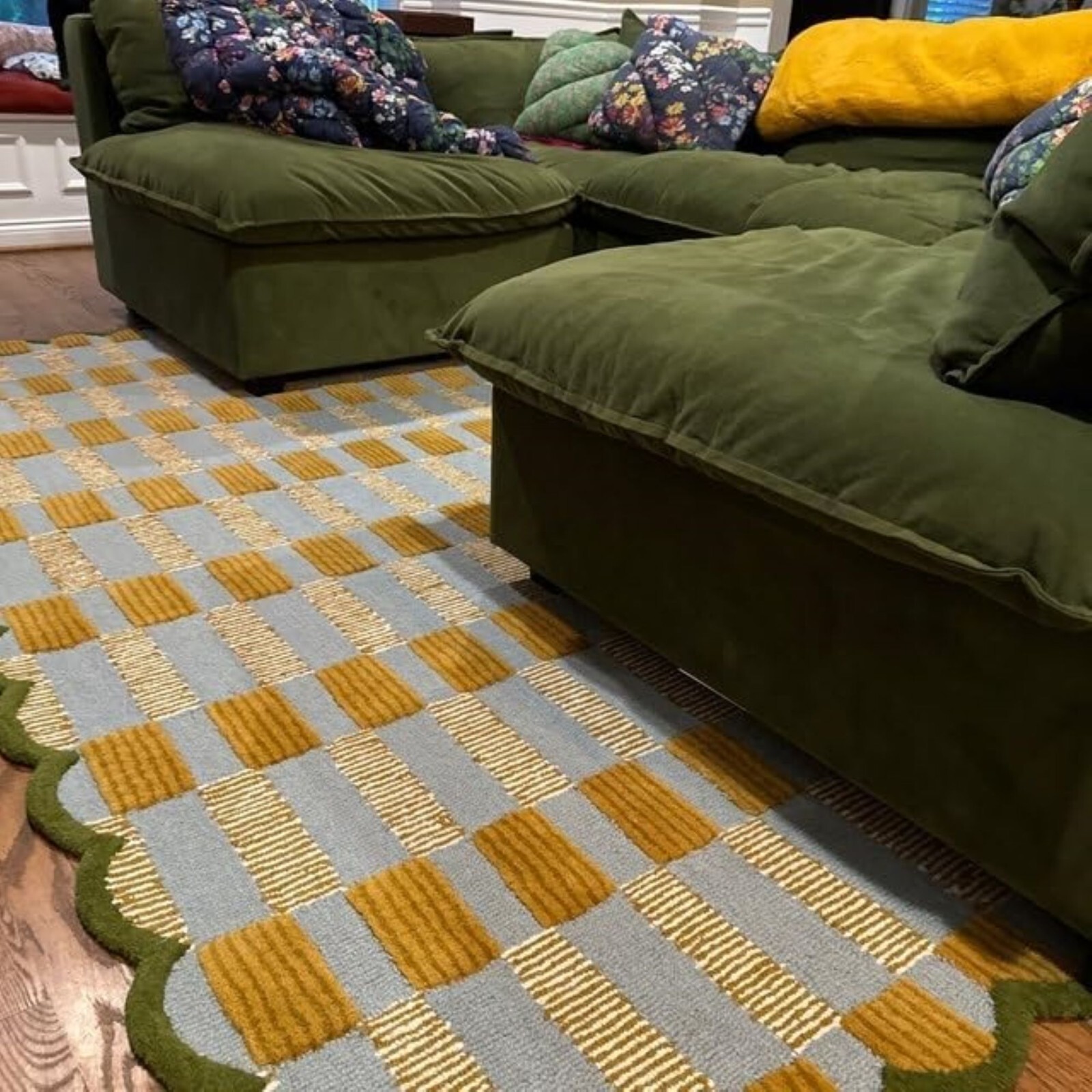 Matilda Goad Plaid Rugs Handmade 100% Woolen Hand Tufted For Home Decoration gallery