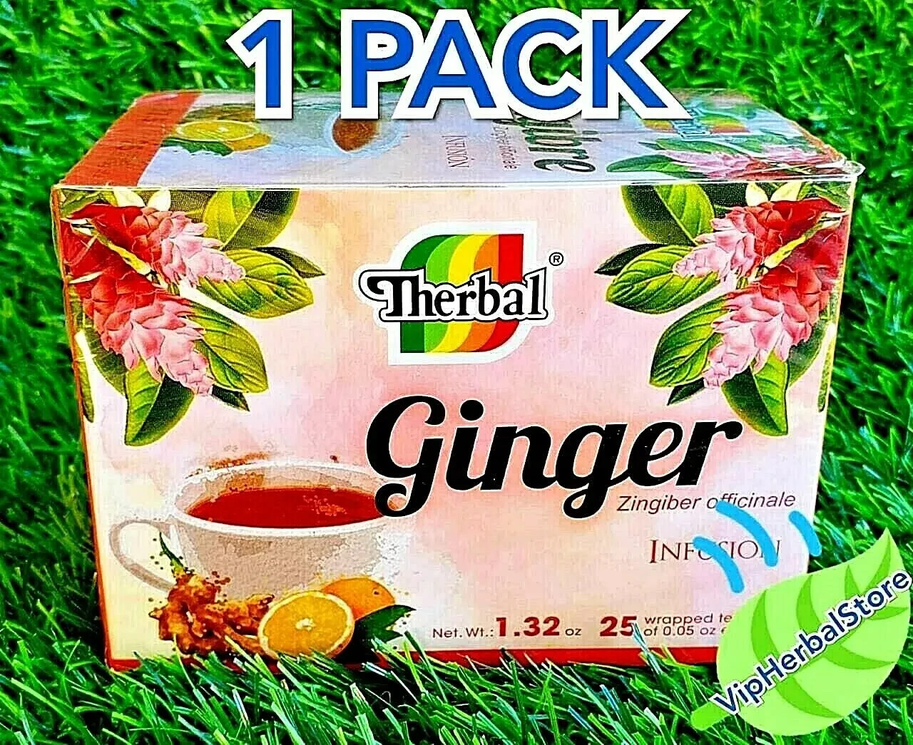 Te de Jengibre Ginger Tea (Zingiber officinale) 25 Bags 0.05 oz each Black Tea gallery