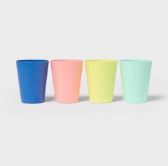 Sun Squad 4pk Low Drinkware 11.5oz Multicolor BPA-Free Plastic Cups New