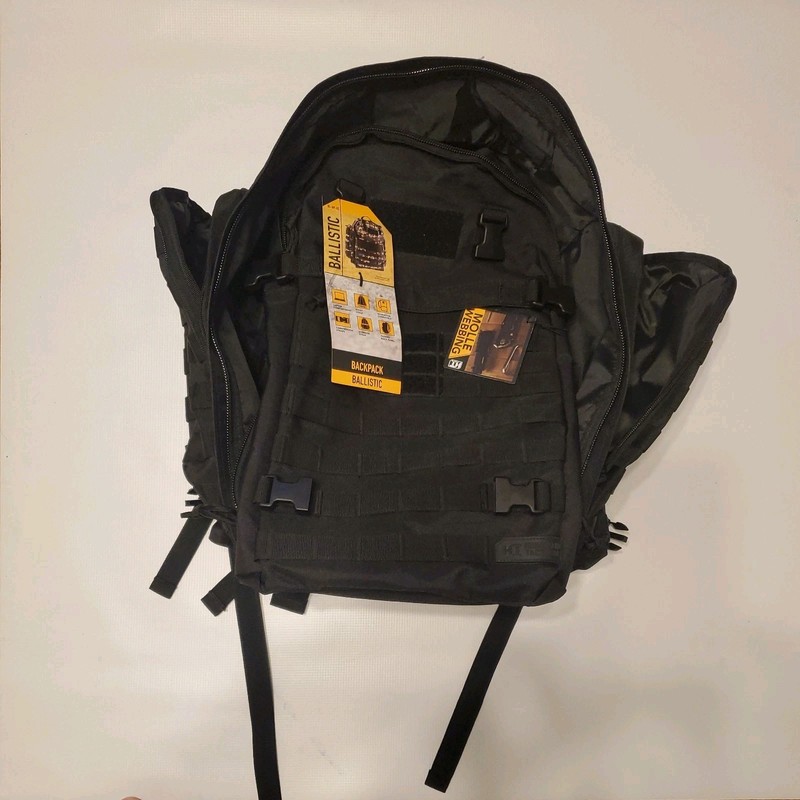 Highland Tactical BALLISTIC Backpack Black MOLLE WEB HL-BP-55-BK hydration