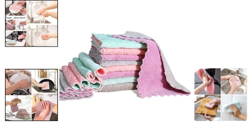 12 Pack Microfiber Dish Towels, Lint-Free and Odorless Cleaning Cloths gallery