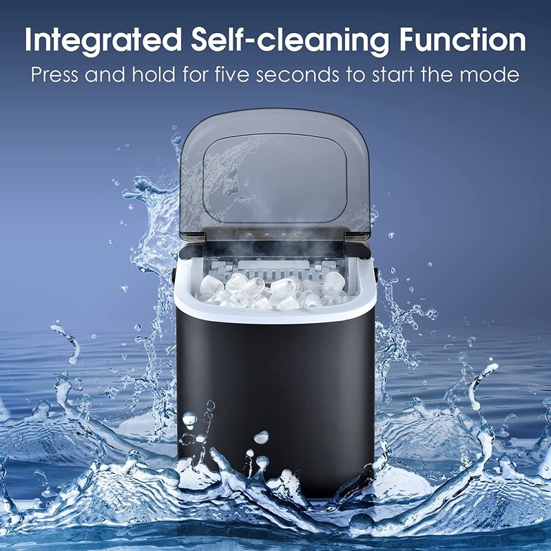 Ice Maker Countertop Fast ice Making in 6 Mins 26.5lbs/24Hrs 9 Bullet Ice Por... gallery