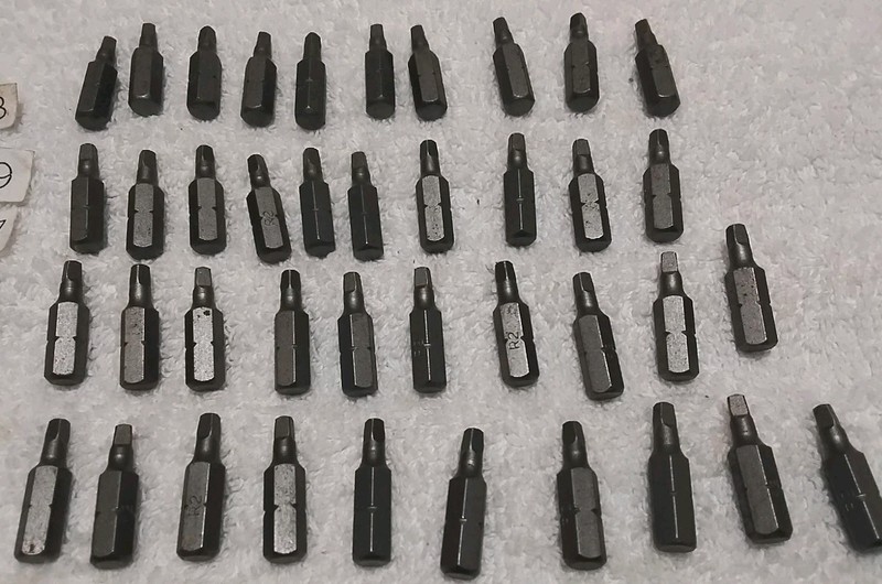 40pc #2 ×1" HEX SQUARE DRIVE DRIVER BIT SET "OPEN STOCK " NEW gallery