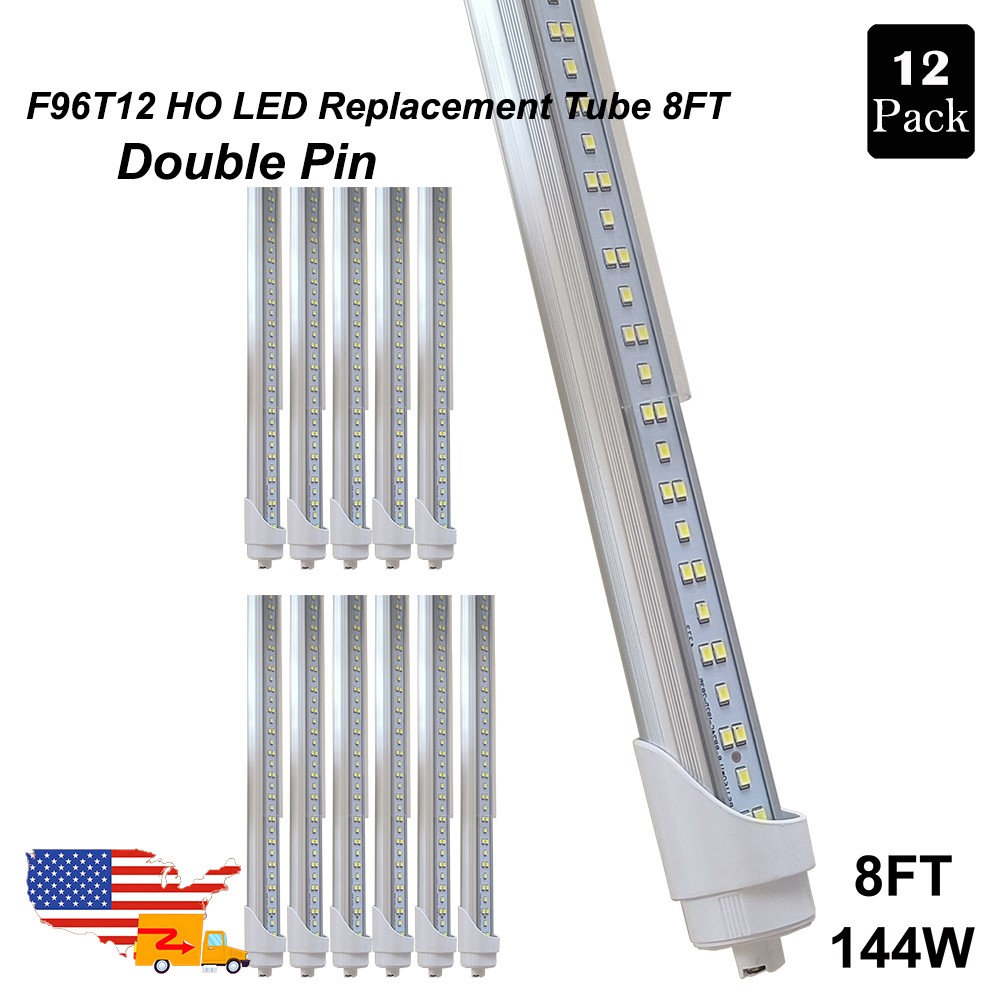 F96T12 Bulb Replacement 8Foot LED Shop Lights Double Pin High Output 144W 6500K gallery