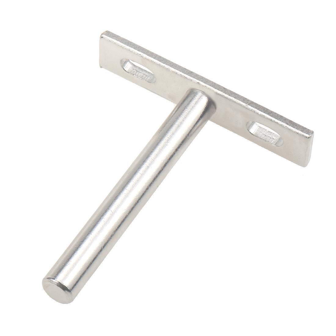 Rannb 3" Hidden Floating Shelf Brackets for Wood, Silver 4 Pcs w/ Hardware gallery