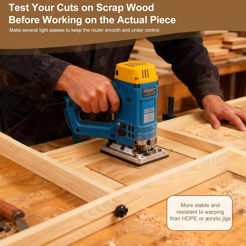 Juice Groove Router Jig – Adjustable Wooden Router Guide with 8 Spacers,Router J gallery