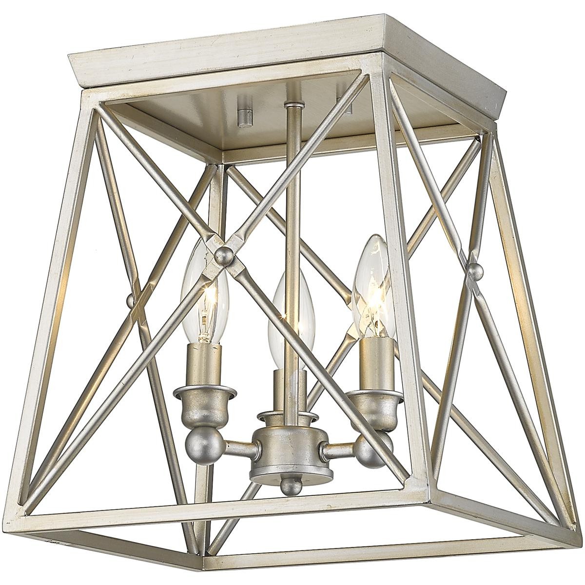 Z-Lite 447F11-AS Trestle Flush Mount Antique Silver gallery