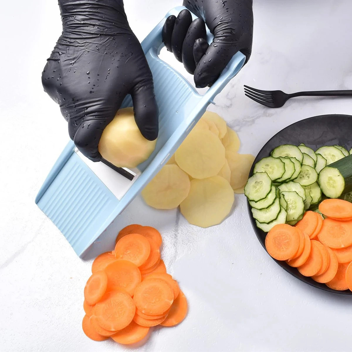 5-in-1 Mandoline Slicer Vegetable Cutter Julienne Shredder Potato Chip Maker gallery