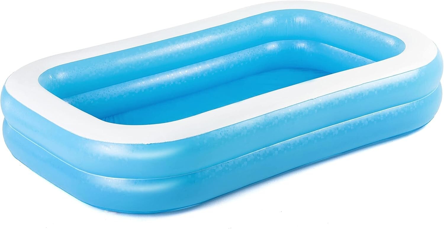 Inflatable Pool 8' 6" L X 69'' W 206-Gal Blue, Bestway 54006E H2O GO! gallery