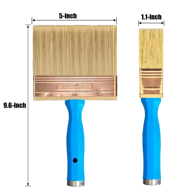 Deck Stain Brush, 5 Inch Deck Paint Brush with Threaded Handle for Extension ... gallery