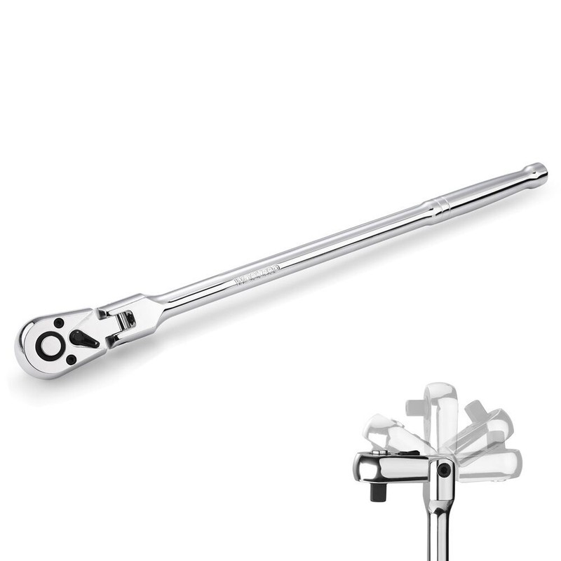 WORKPRO 12" Extra Long Flex Head Ratchet Handle 1/4" Dr Quick Release Reversible gallery