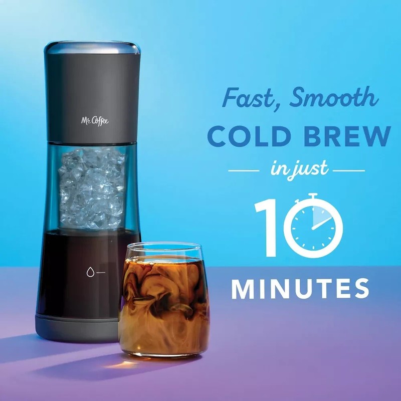 Mr. Coffee Portable Cold Brew Coffee Maker Rechargeable Vacuum Brew 10 Min NEW gallery