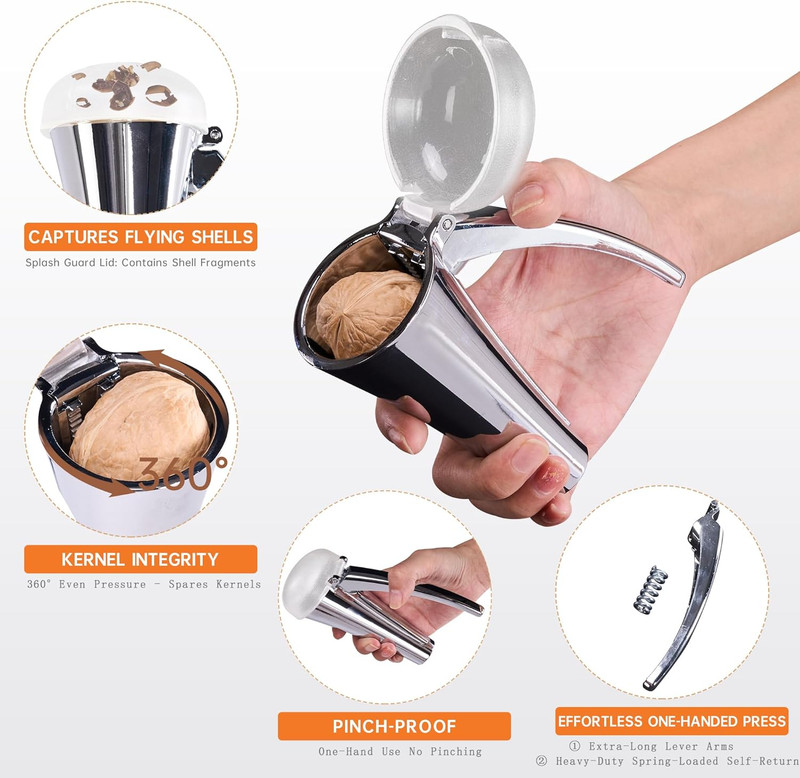 Nutcracker: Effortlessly Cracks Large to Medium Nuts, Heavy Duty Nut Cracker Too gallery