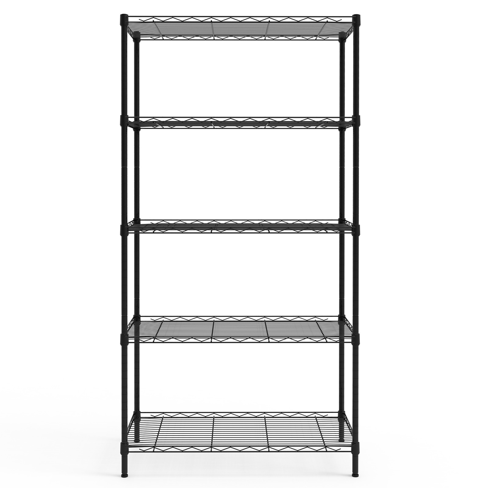 5 Tiers Adjustable Shelf Spacing, Display Rack with Adjustable Feet 74*34*150cm gallery