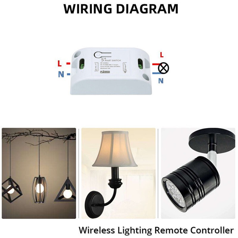 110V-220V Wireless RF Smart Switch Module + 433mhz Wall Panel Transmitter Remote gallery