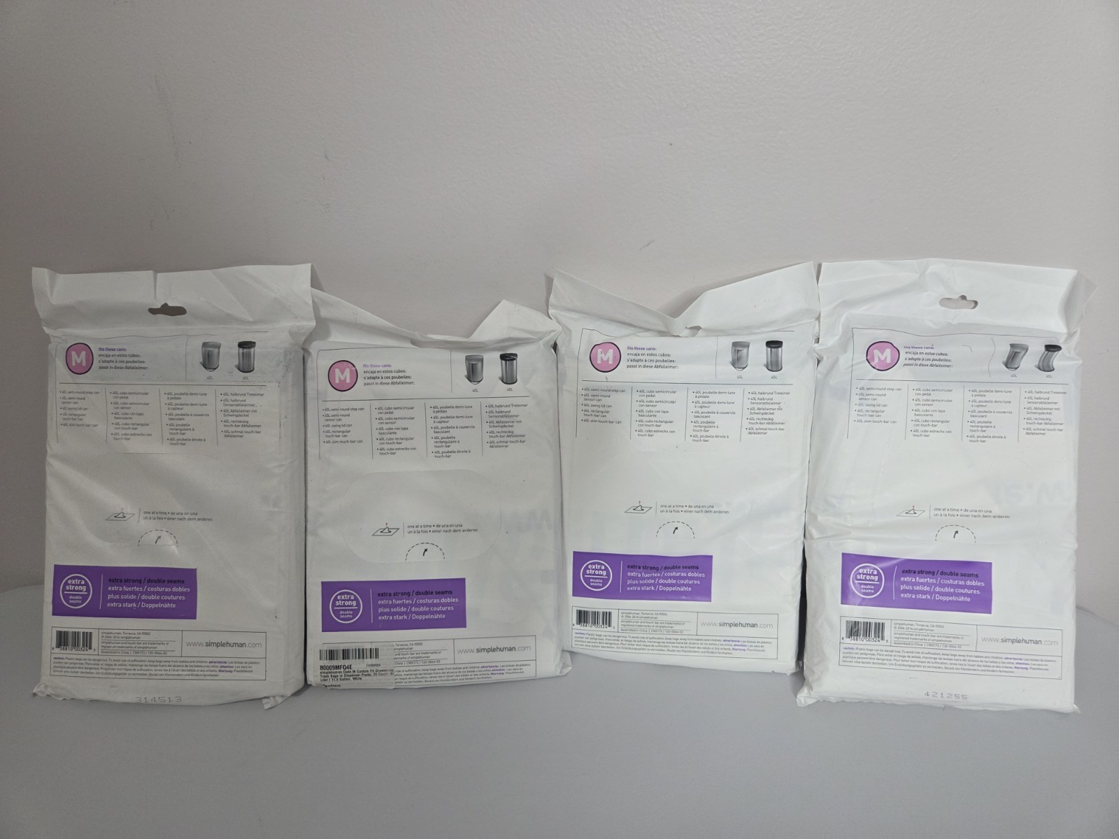 Simple Human Code M Custom Fit Drawstring Trash Bags, 20 Count- 4 Pack gallery