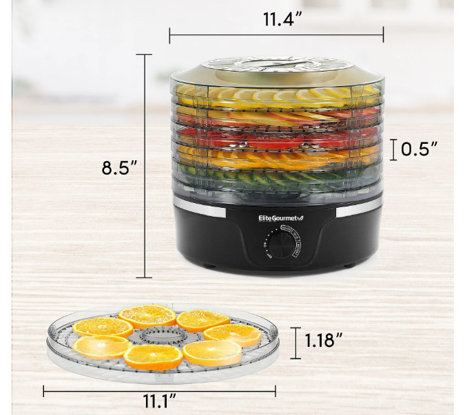5-Tray Food Dehydrator with Adjustable Dial Fruit Meat Dryer Machine gallery