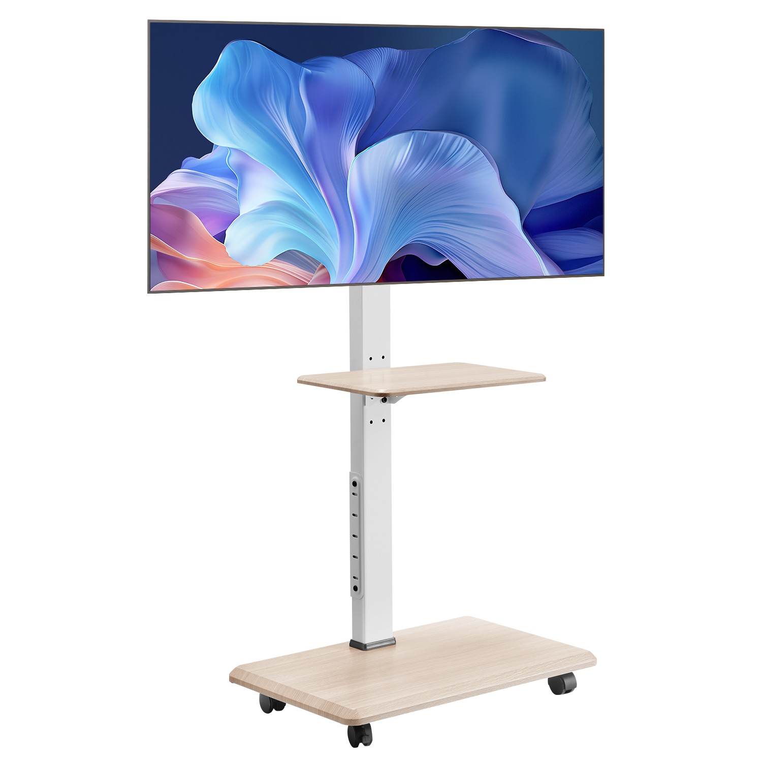 Rolling TV Stand Mobile TV Cart Holds Up to 44-205 lbs for 17-100 Inch Screens gallery