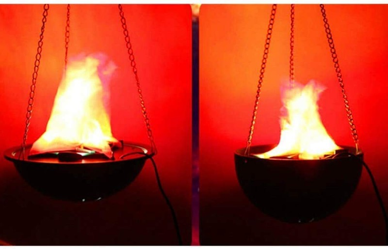 Fire Effect Hanging Flame Light 3D Fake Fire Stand Lamp Party Bar Decorative gallery