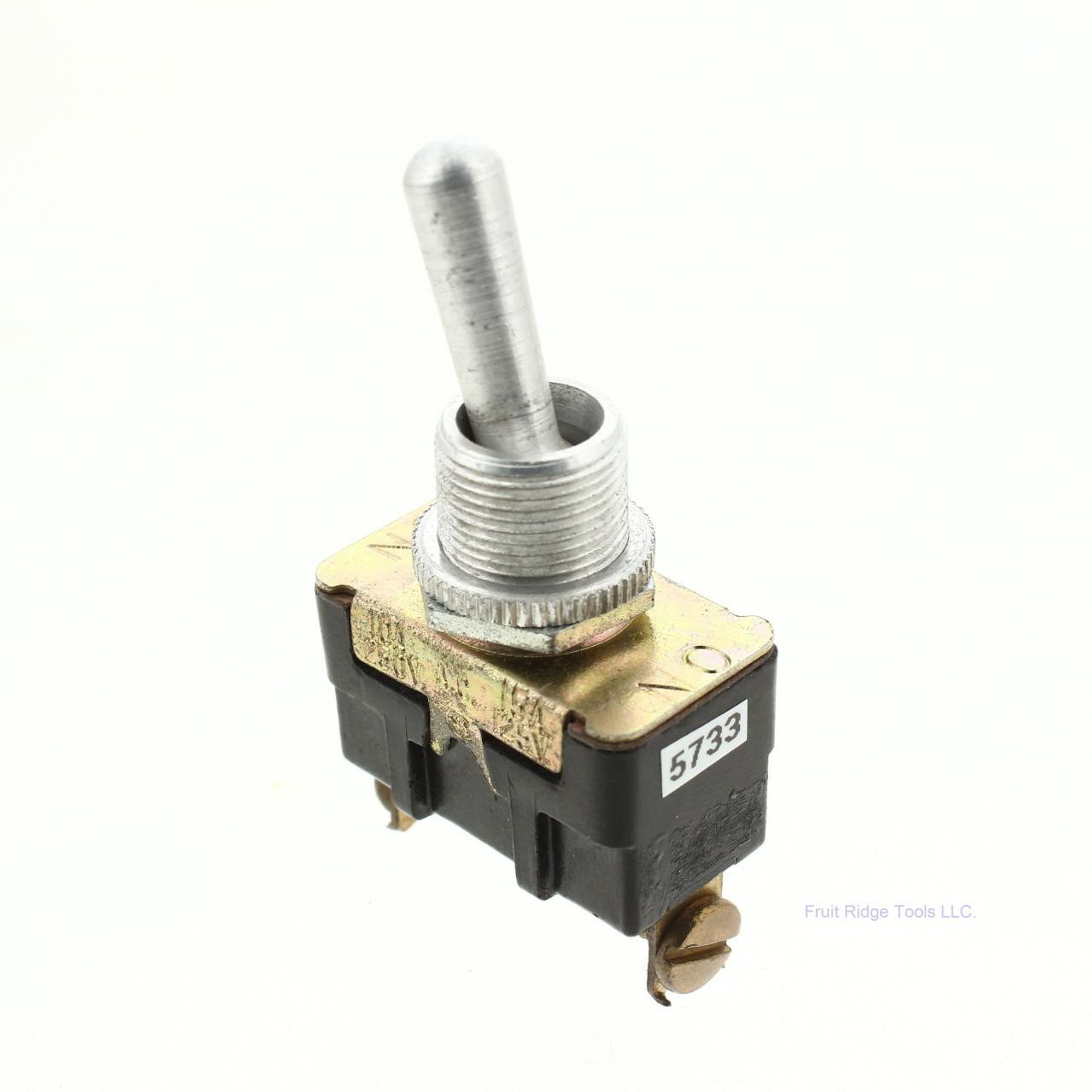 Leviton 5733 SPDT 11/16" Bat Toggle AC Switch ON-ON 3/4HP 15A-125V 10A-250V Bulk gallery