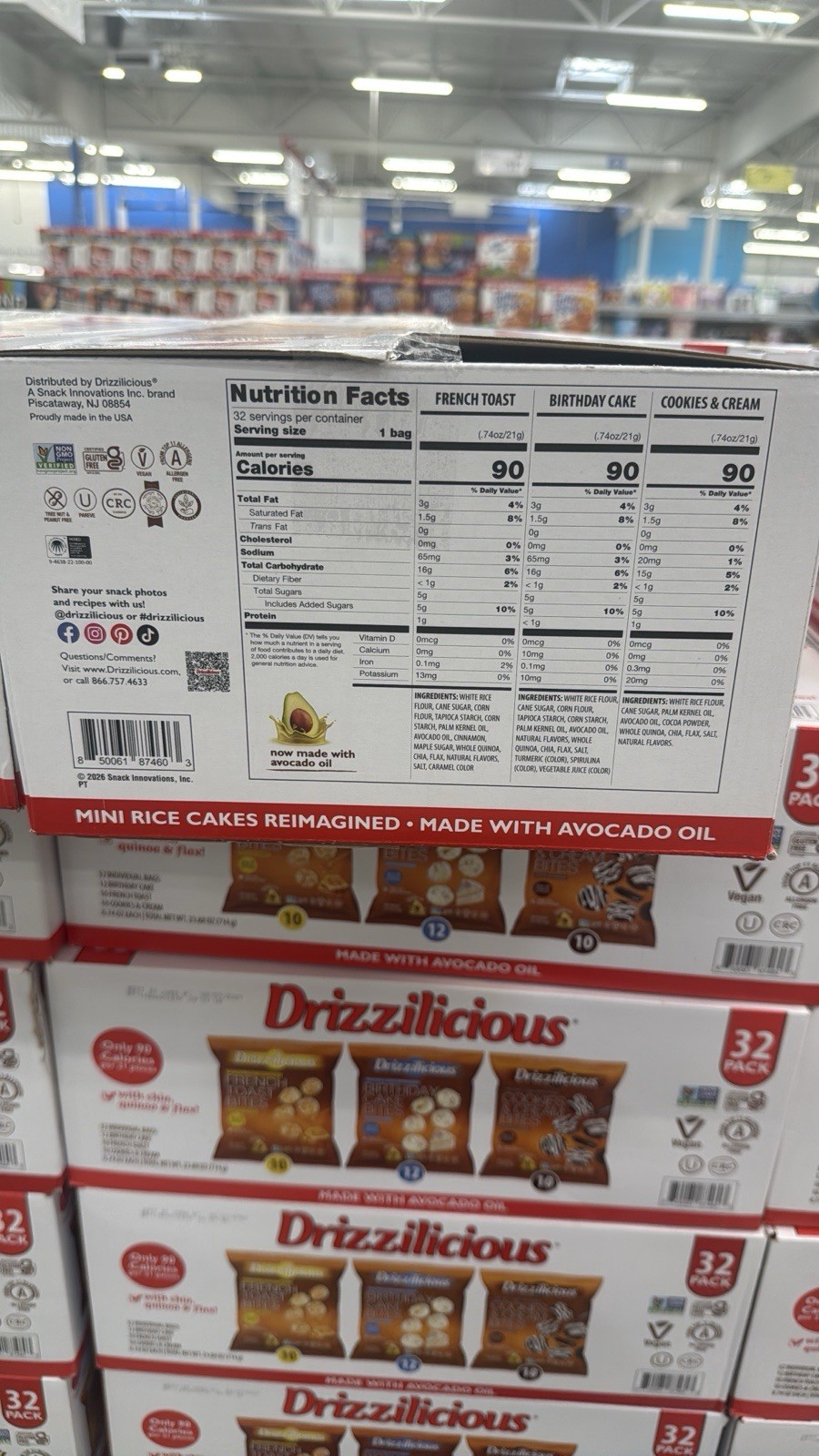 Drizzilicious Mini Rice Cake Bites Variety Pack (32 Count) gallery