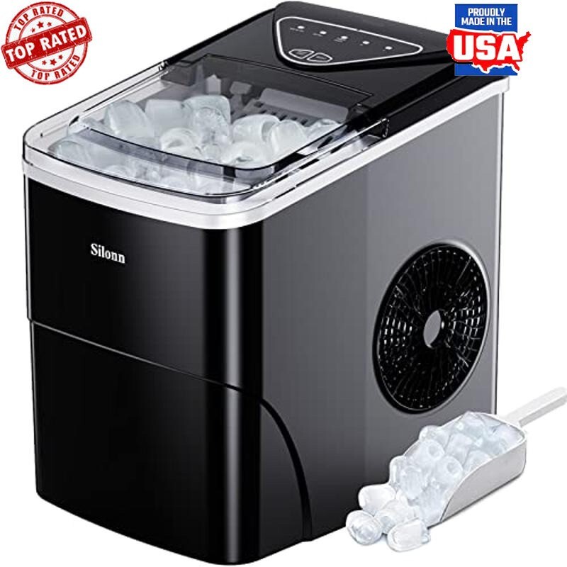 Bullet-Shaped Ice Maker 26 Lbs In 24Hrs 2 Sizes Quiet & Portable Self-Cleaning gallery