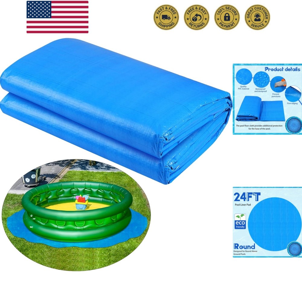 Versatile 24 Ft PVC Pool Ground Cloth – Ultimate Protection for Your Pool Base