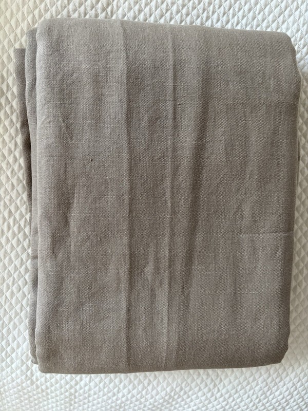 New Restoration Hardware Drape Panel Cotton Linen Walnut 100x120 in. Rod Pocket gallery