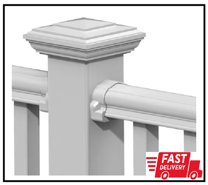 Veranda Traditional Railing Bracket Kit - White Vinyl, 4-Pack NEW gallery