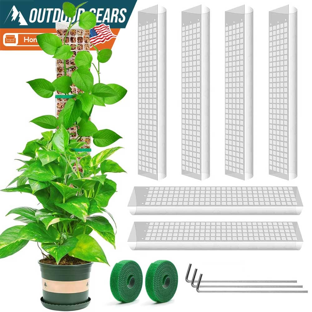 4PCS Plastic Moss Poles for Climbing Plants 24 inch Indoor Plant Support Stakes gallery