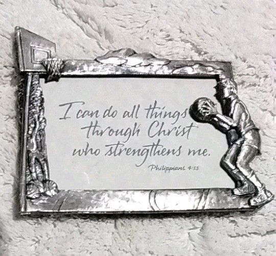 Basketball Frame: Scripture Philippines 4:13: I Can Do All Things Through... gallery