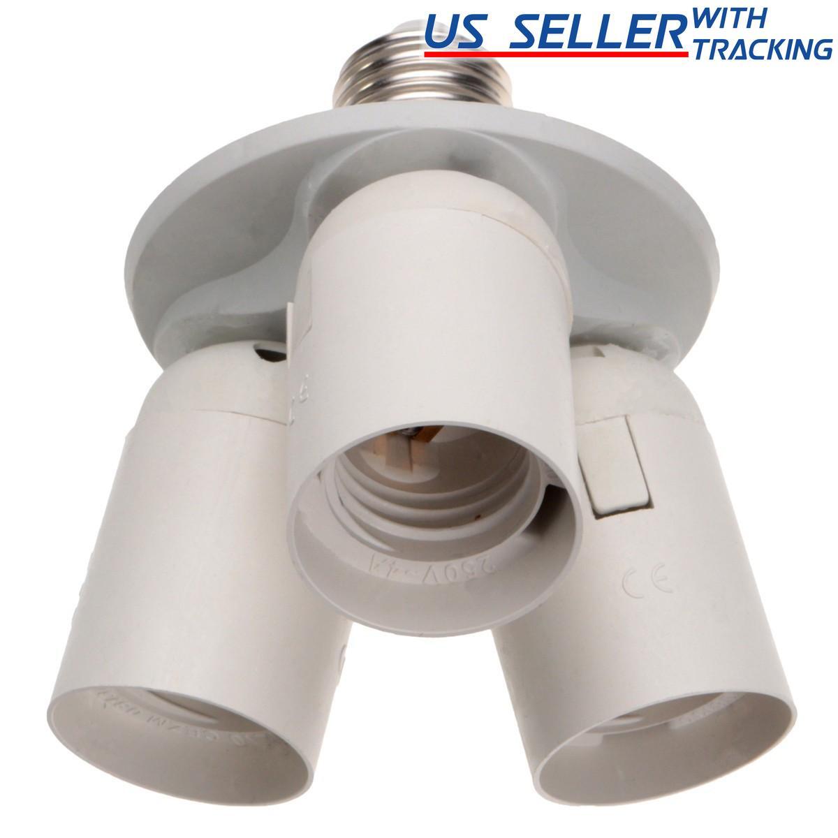 3 to 1 Light Socket E26 Splitter Lamp Base Adapter for Standard LED & CFL Bulbs gallery
