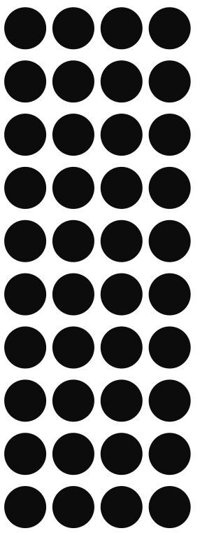 3/4" Black Round Label Dots Stickers Color Coding Inventory 3/4 Inch Dot gallery