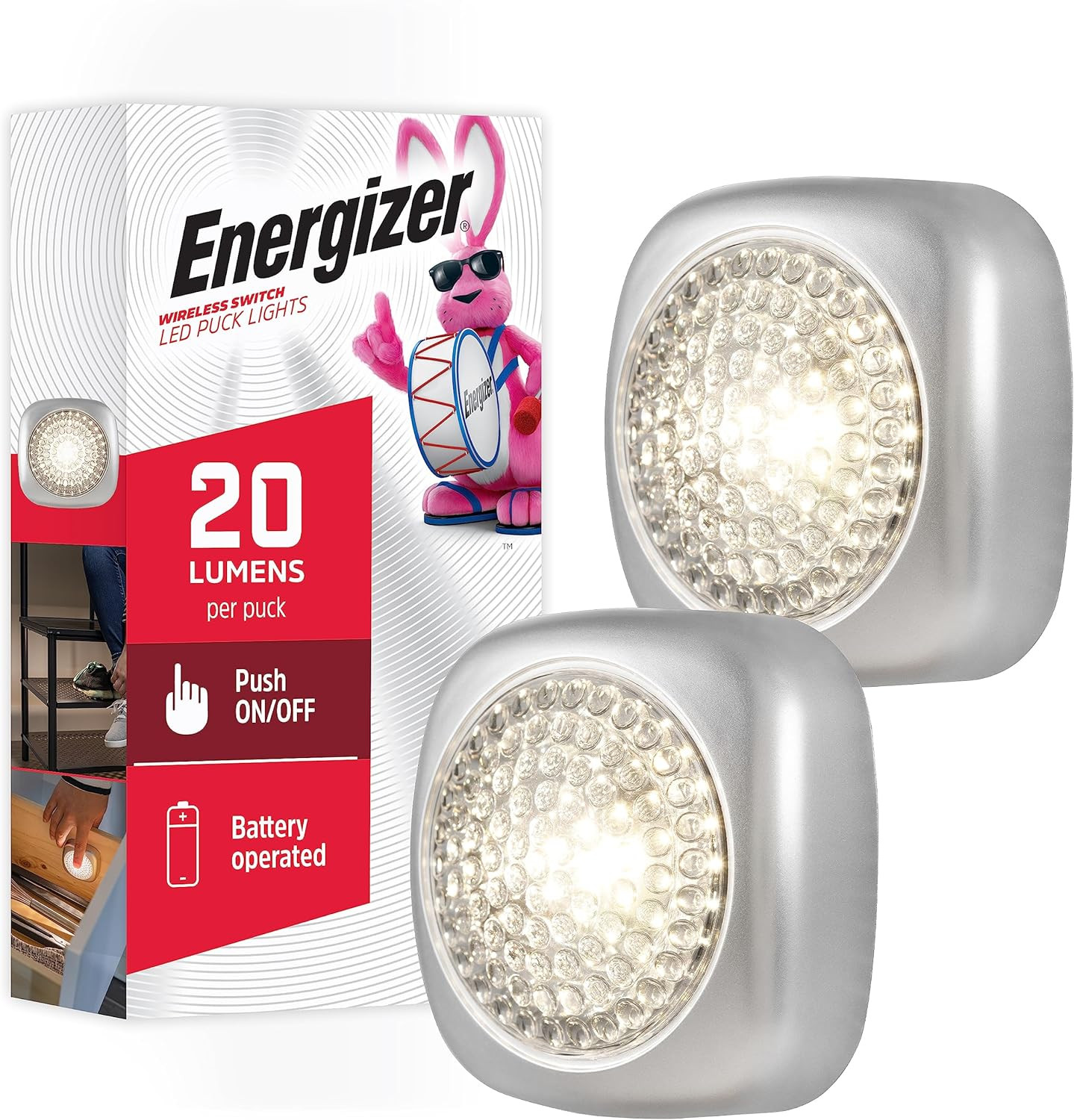 LED Tap Light, Battery Operated Stick-On Lights, Silver, Wireless Portable, Idea gallery